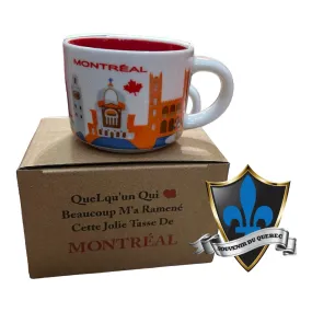 Montreal Canada colurfull scene expresso mug.