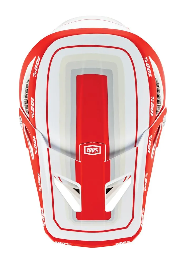 100% Status Helmet - Youth - Topenga Red-White - 2022