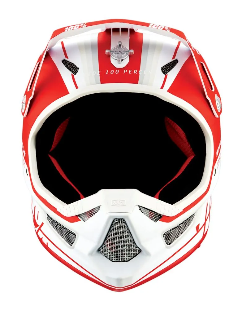 100% Status Helmet - Youth - Topenga Red-White - 2022