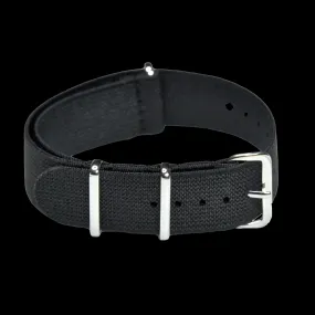 20mm Elasticated Black NATO Military Watch Strap