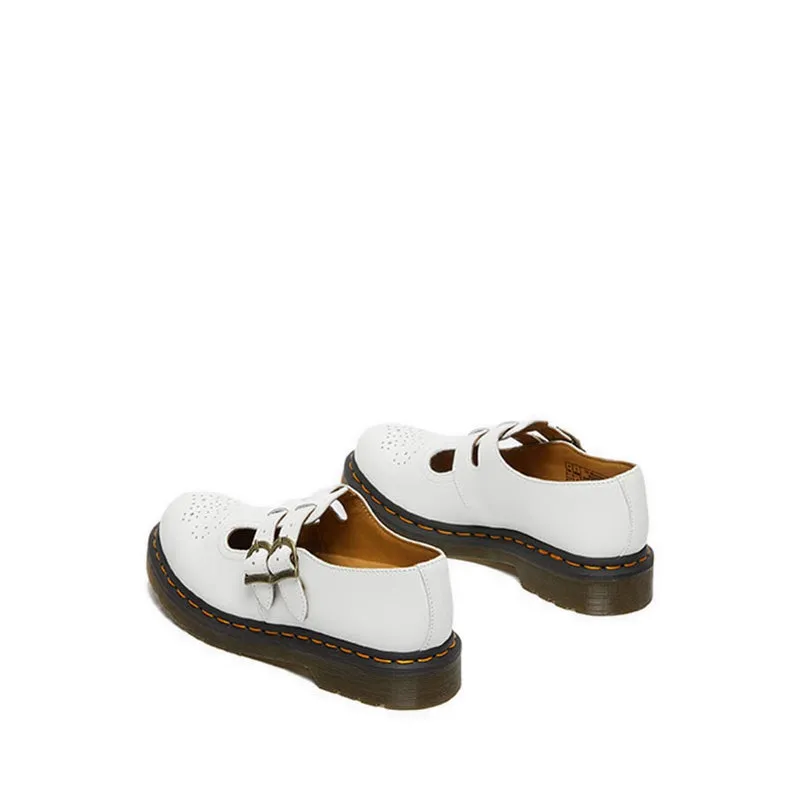 8065 Women's Mary Jane- White Smooth