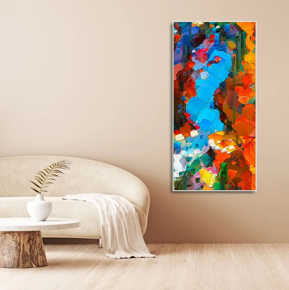 Abstract Acrylic Colorful Textured Canvas Wall Painting