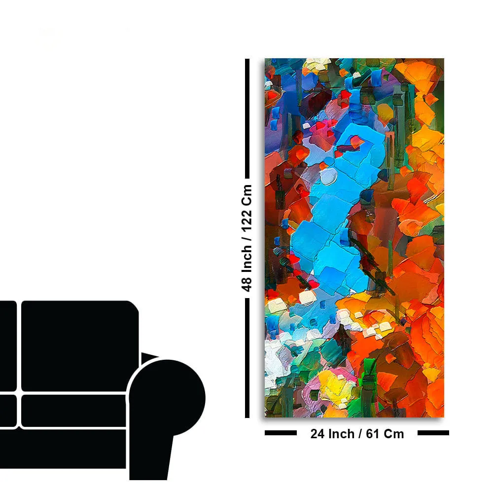 Abstract Acrylic Colorful Textured Canvas Wall Painting