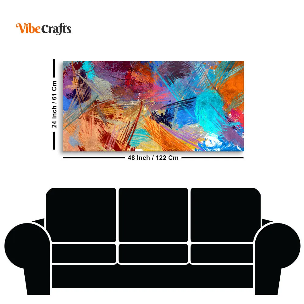 Abstract Colorful Textured Art Premium Canvas Wall Painting