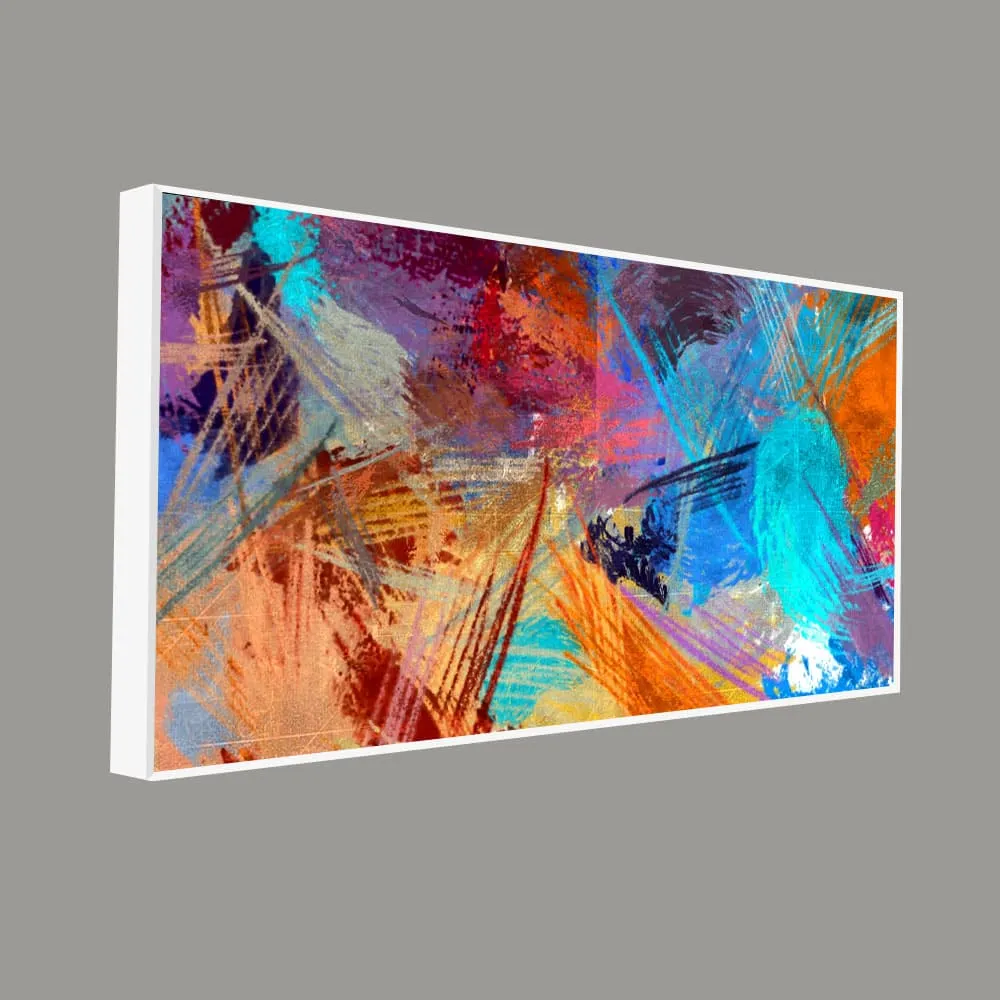 Abstract Colorful Textured Art Premium Canvas Wall Painting