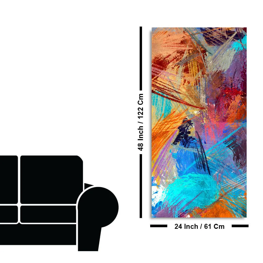 Abstract Colorful Textured Design Art Premium Canvas Wall Painting