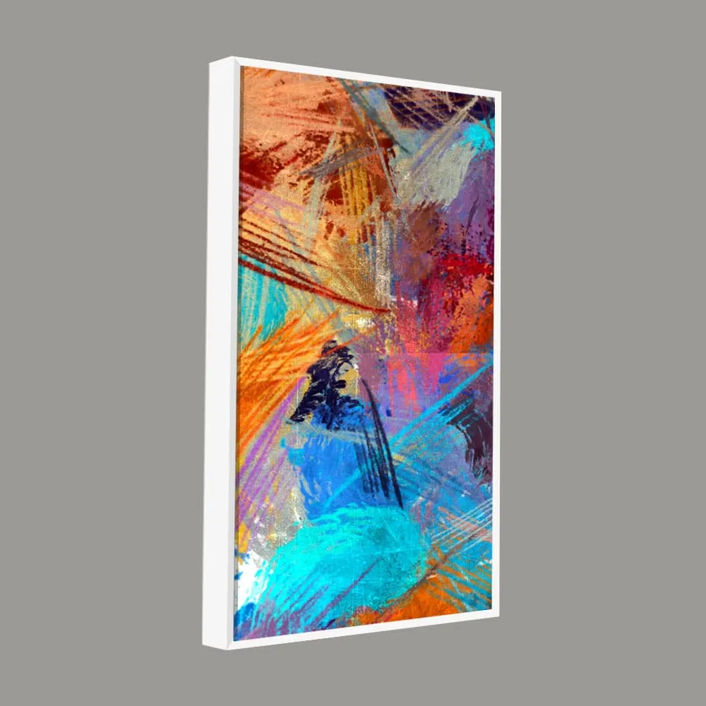 Abstract Colorful Textured Design Art Premium Canvas Wall Painting