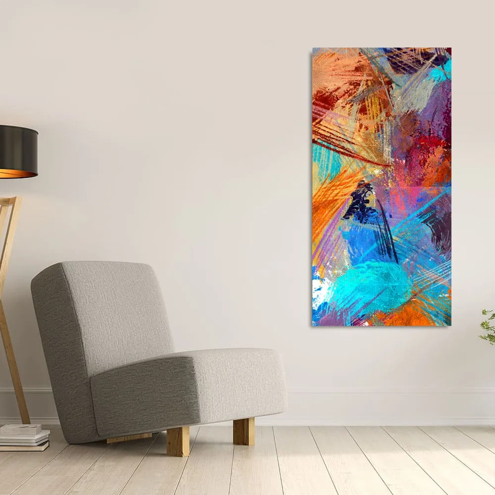 Abstract Colorful Textured Design Art Premium Canvas Wall Painting