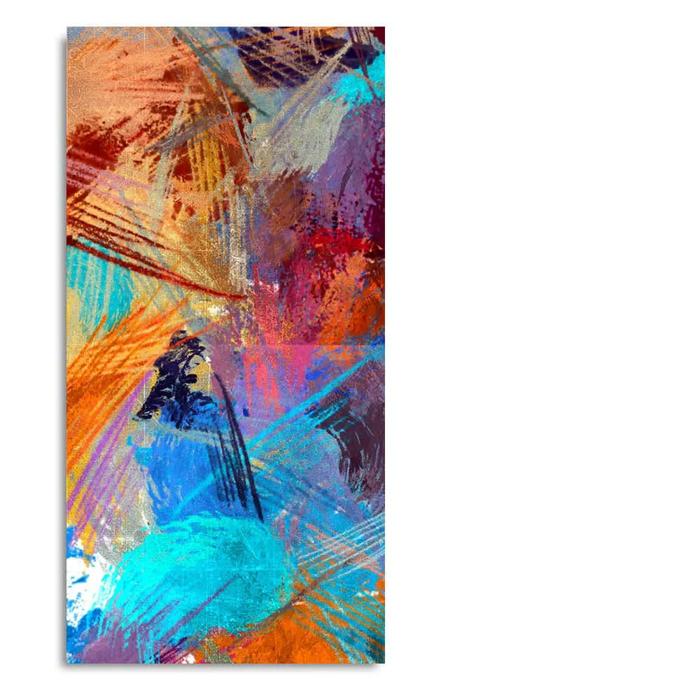 Abstract Colorful Textured Design Art Premium Canvas Wall Painting