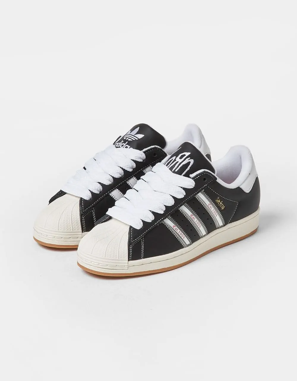 adidas x Korn Superstar Shoes - Core Black/Translucent/Better Scarlet