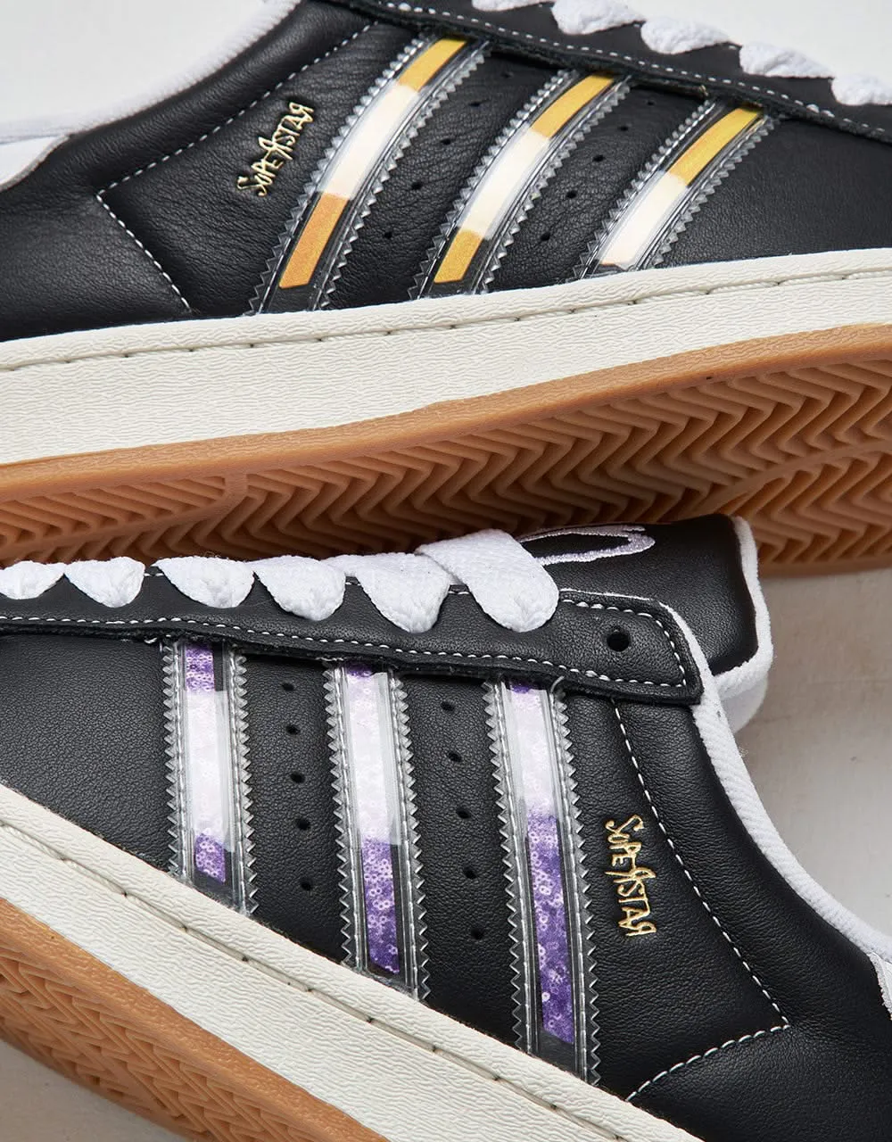 adidas x Korn Superstar Shoes - Core Black/Translucent/Better Scarlet