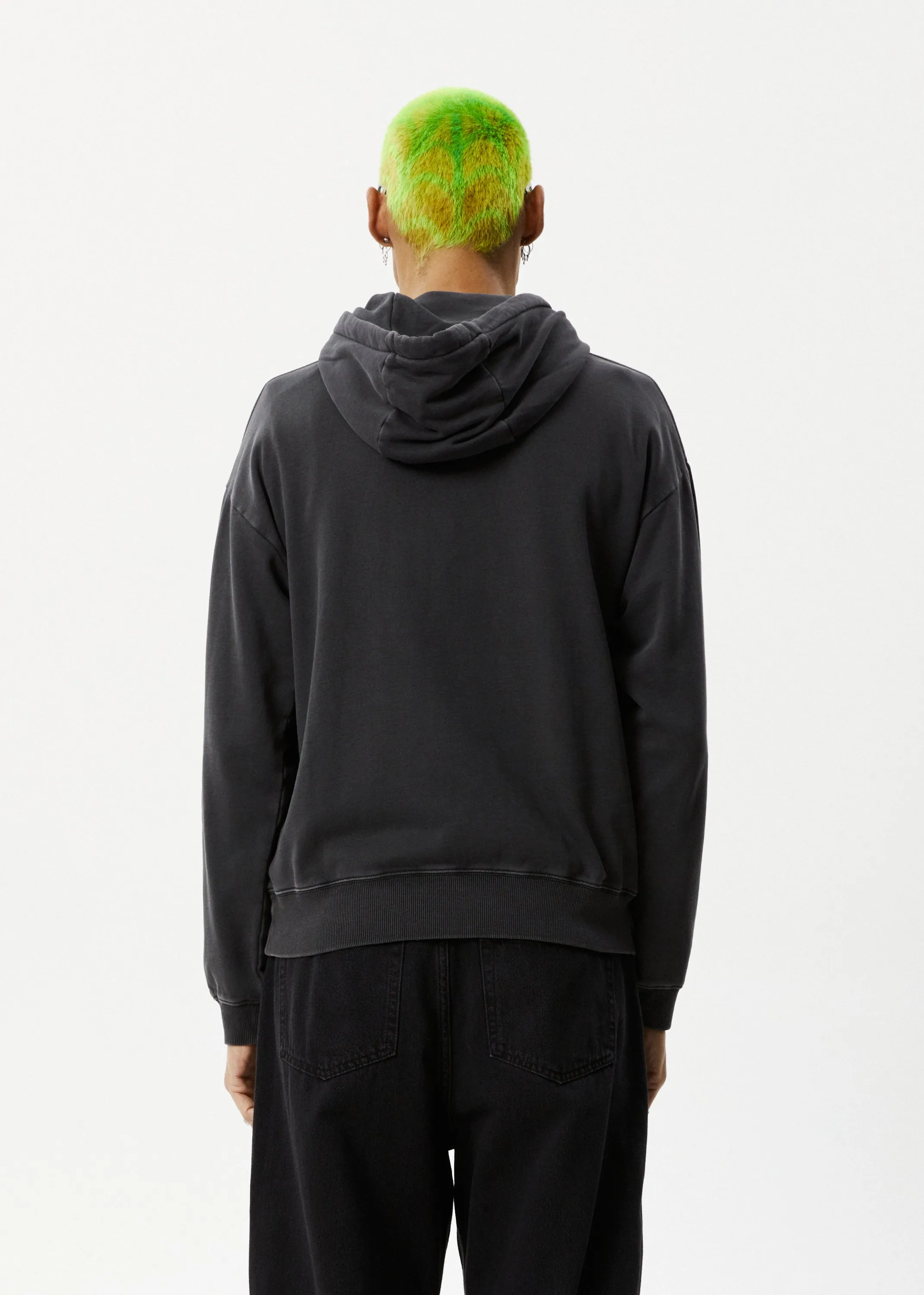 AFENDS Mens Graveyard - Pull On Hood - Charcoal