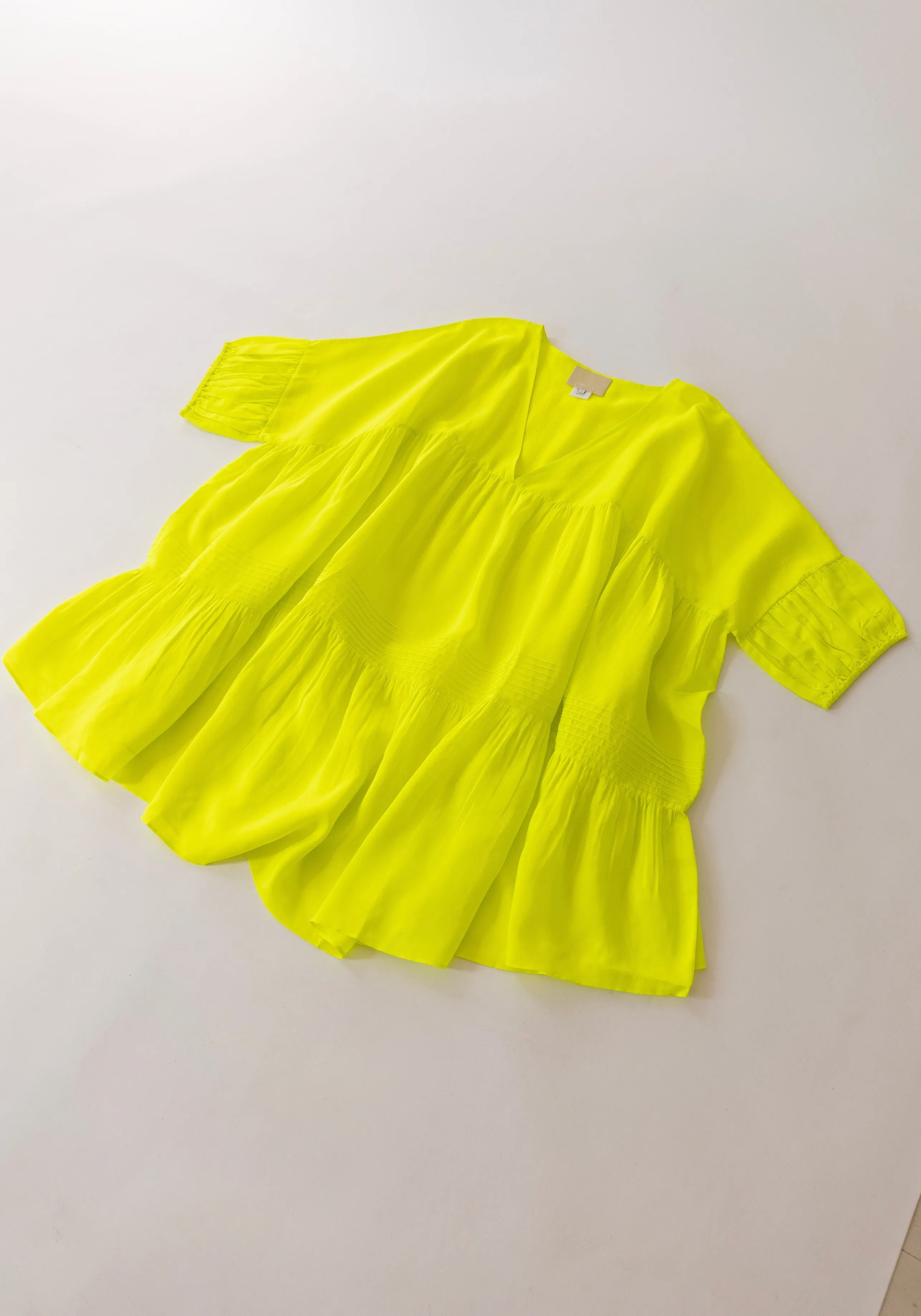 Airi Mini Dress in Fluoro Yellow