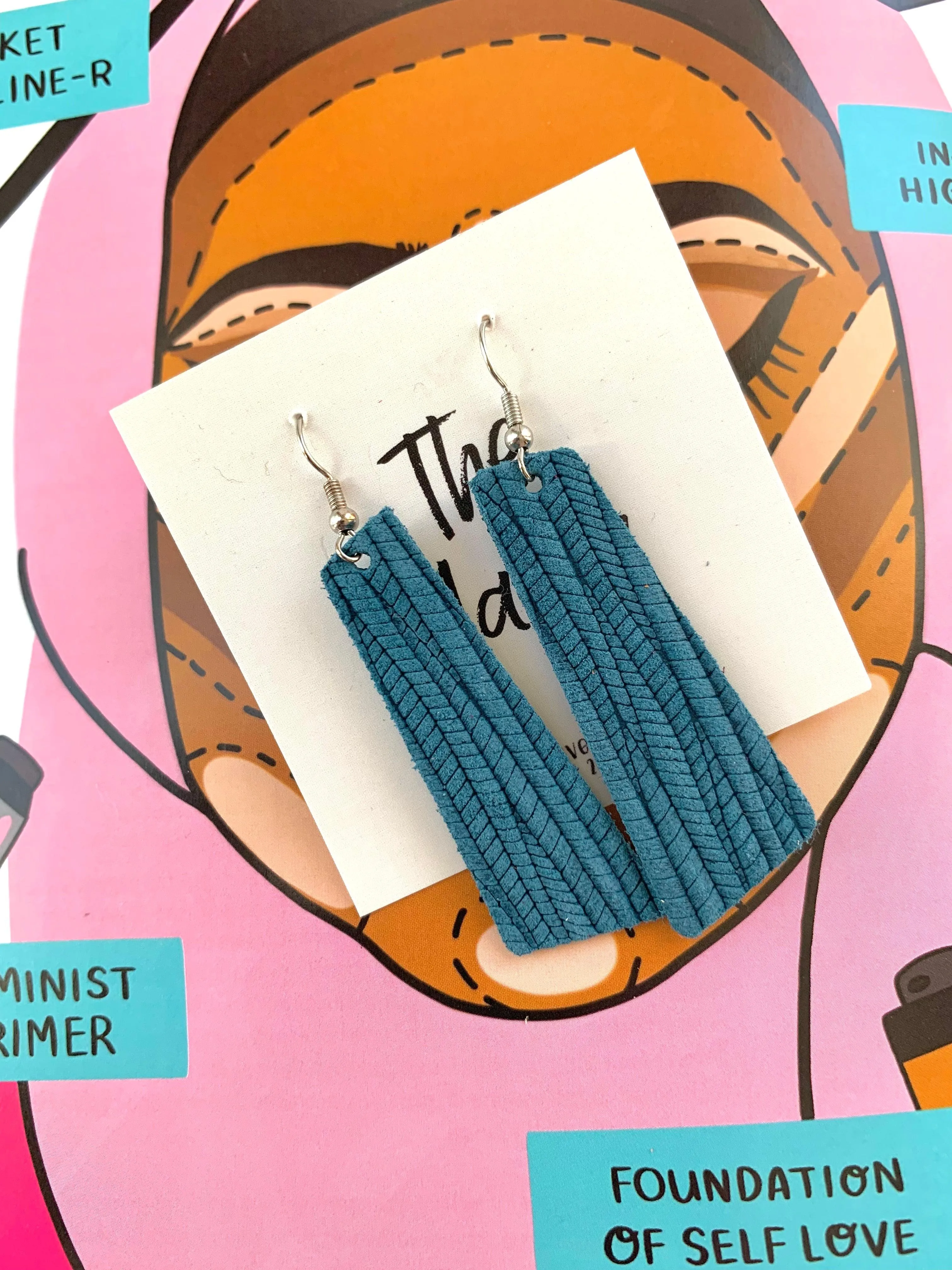 All Things Fall Leather Earrings