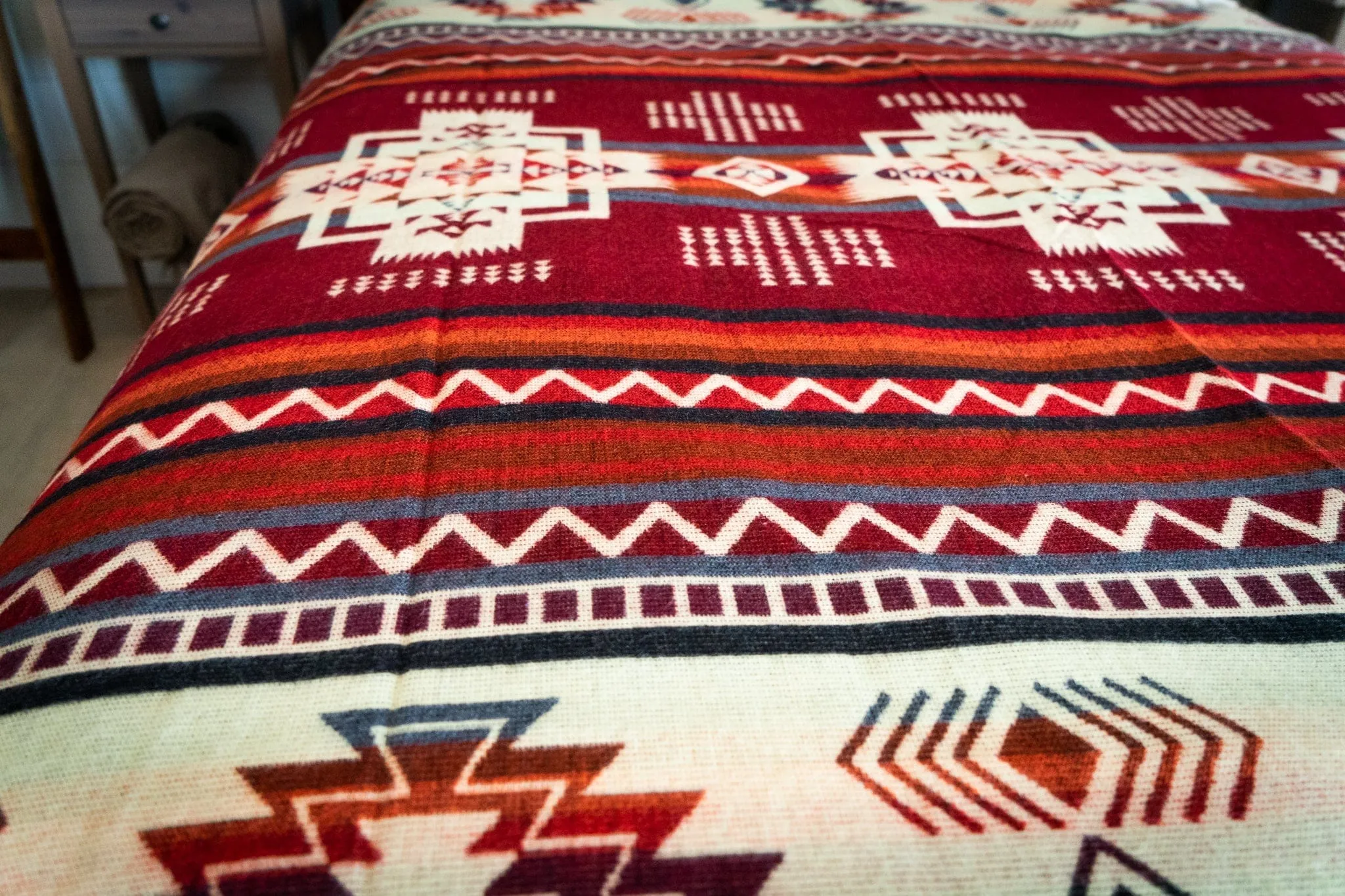 Andean Alpaca Wool Blanket - Wildfire by Alpaca Threadz