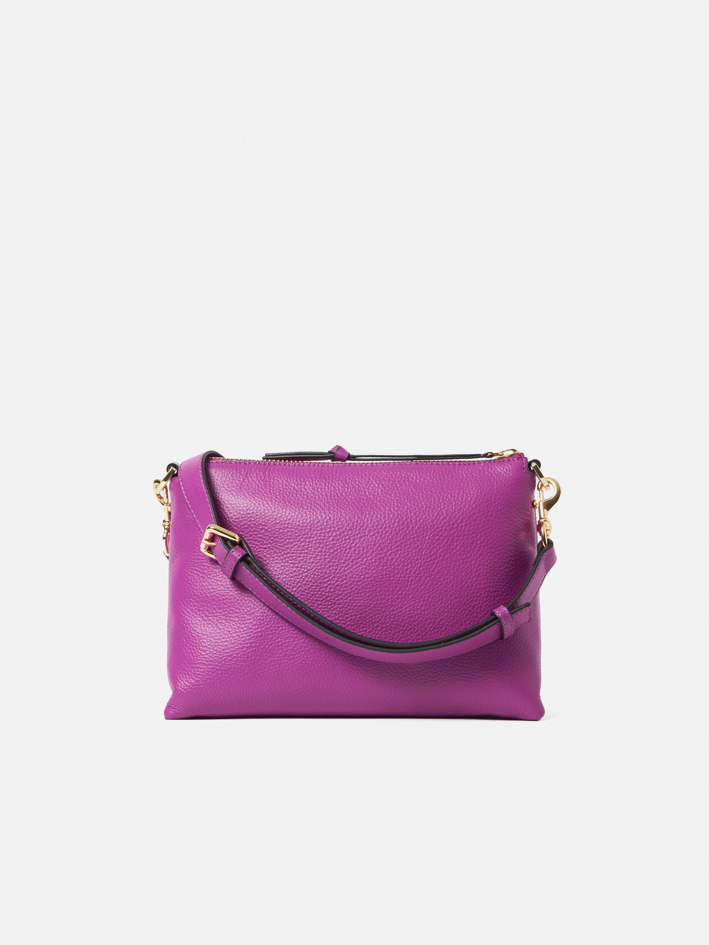 Ava Pebble Leather Crossbody | Purple Orchid