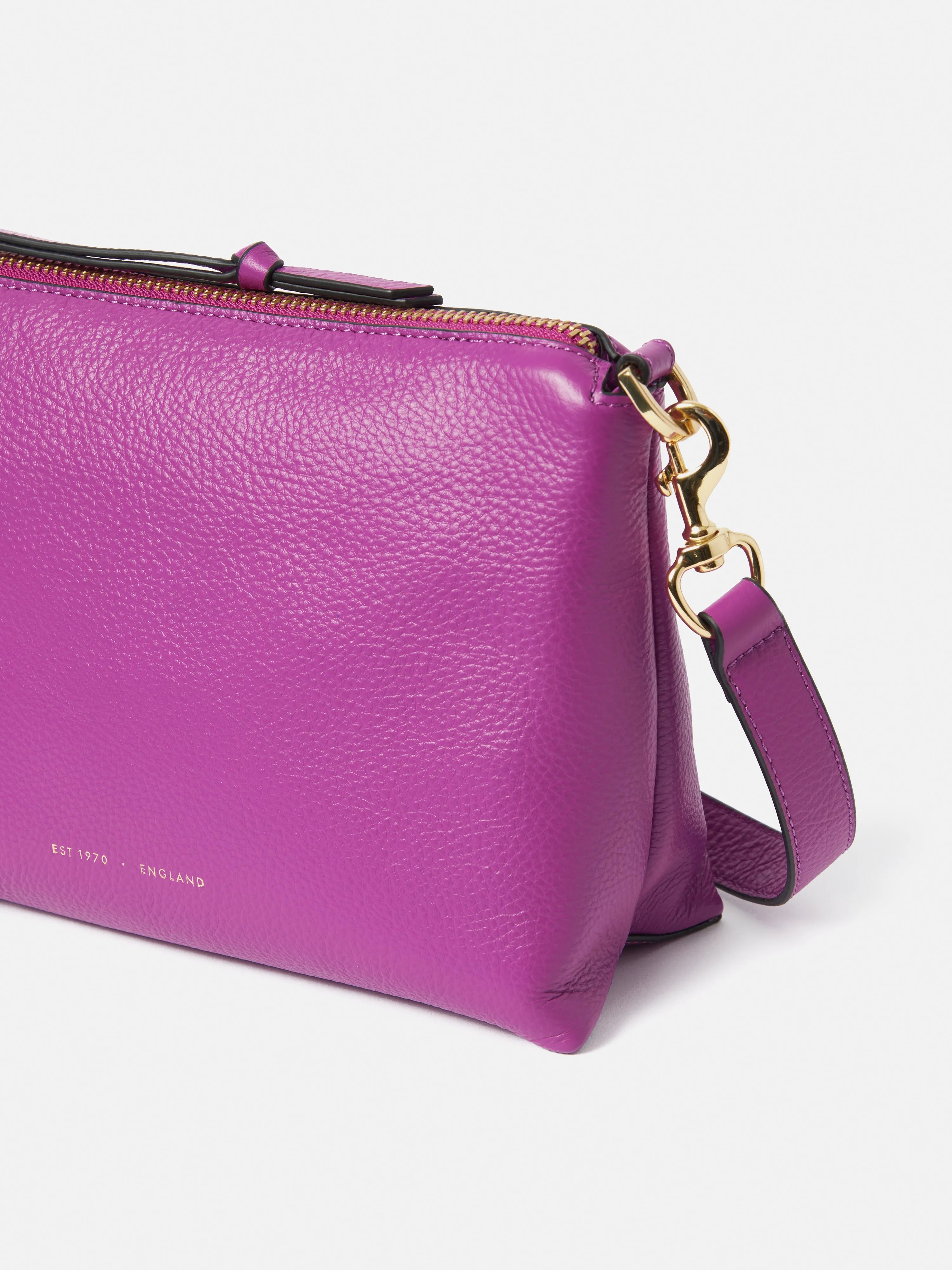 Ava Pebble Leather Crossbody | Purple Orchid