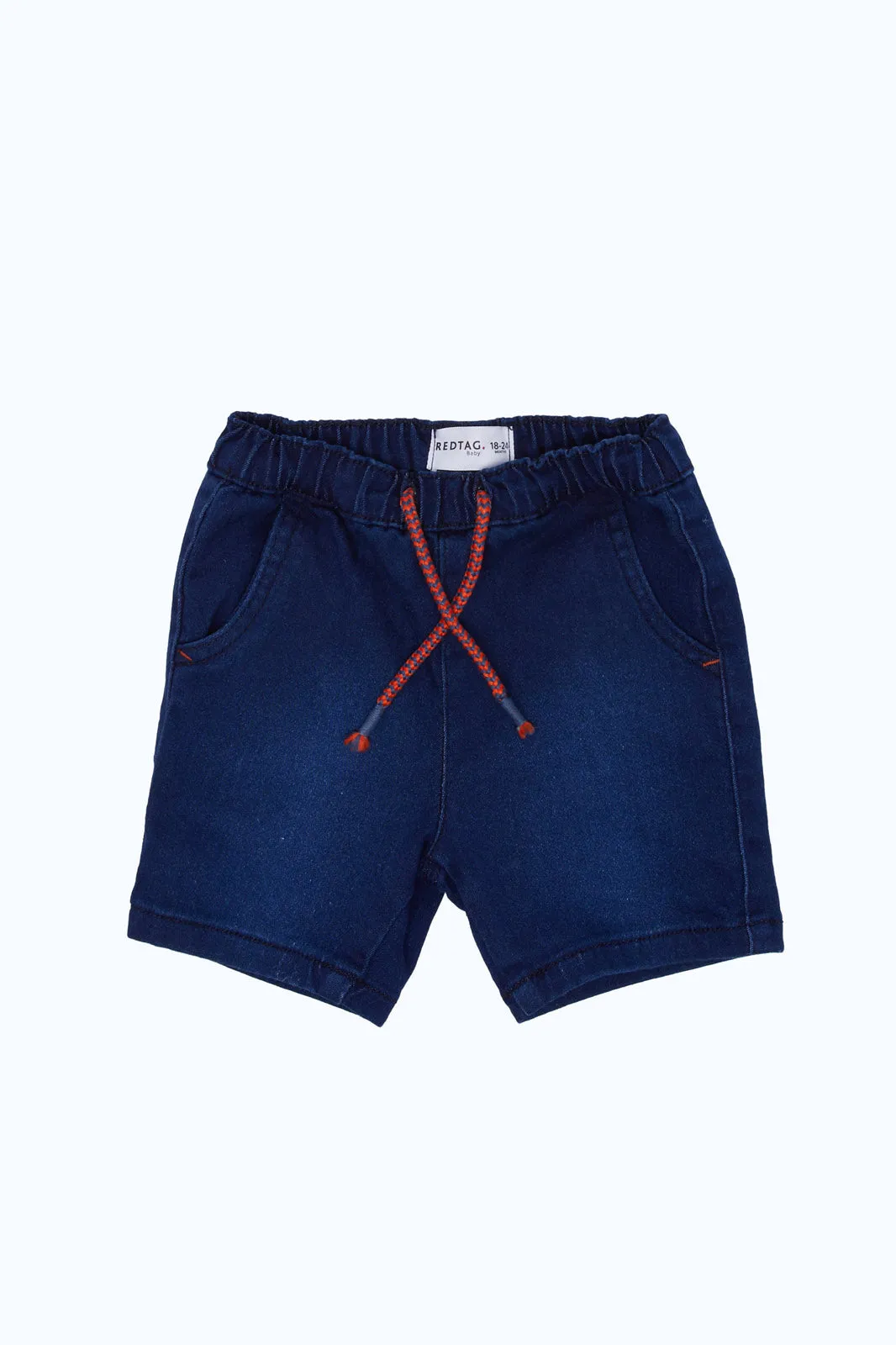 Baby Boys Pull-On Navy Denim Shorts