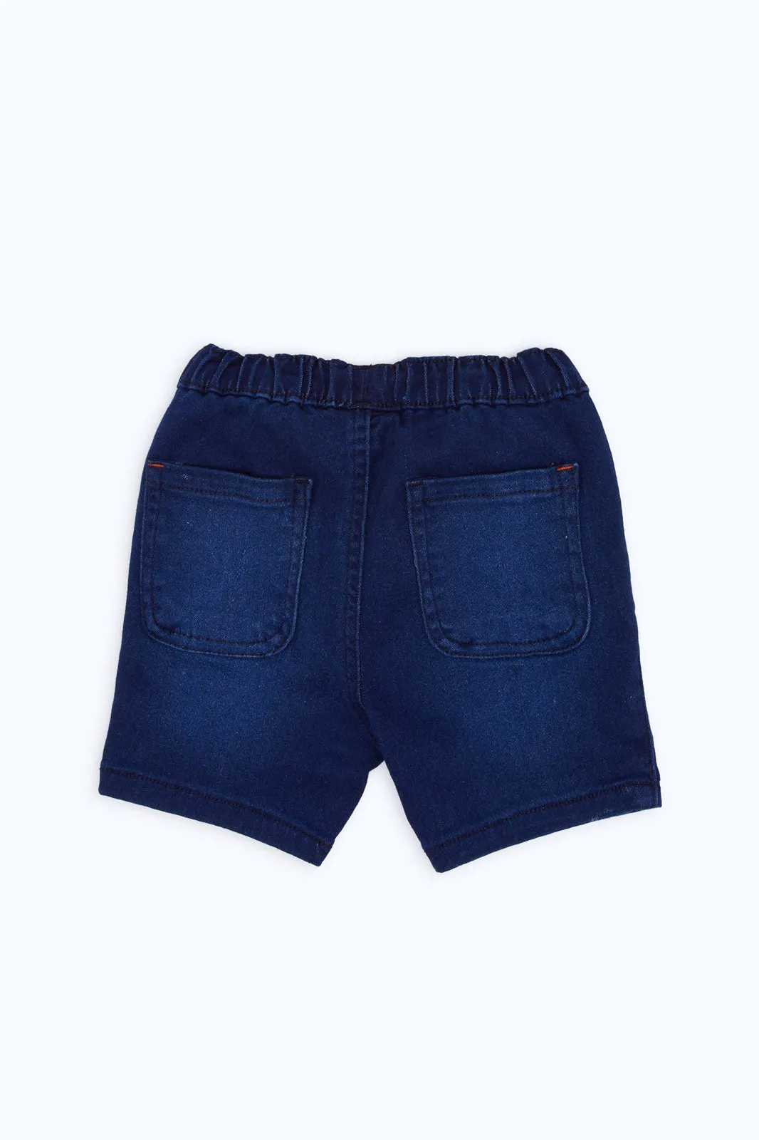 Baby Boys Pull-On Navy Denim Shorts