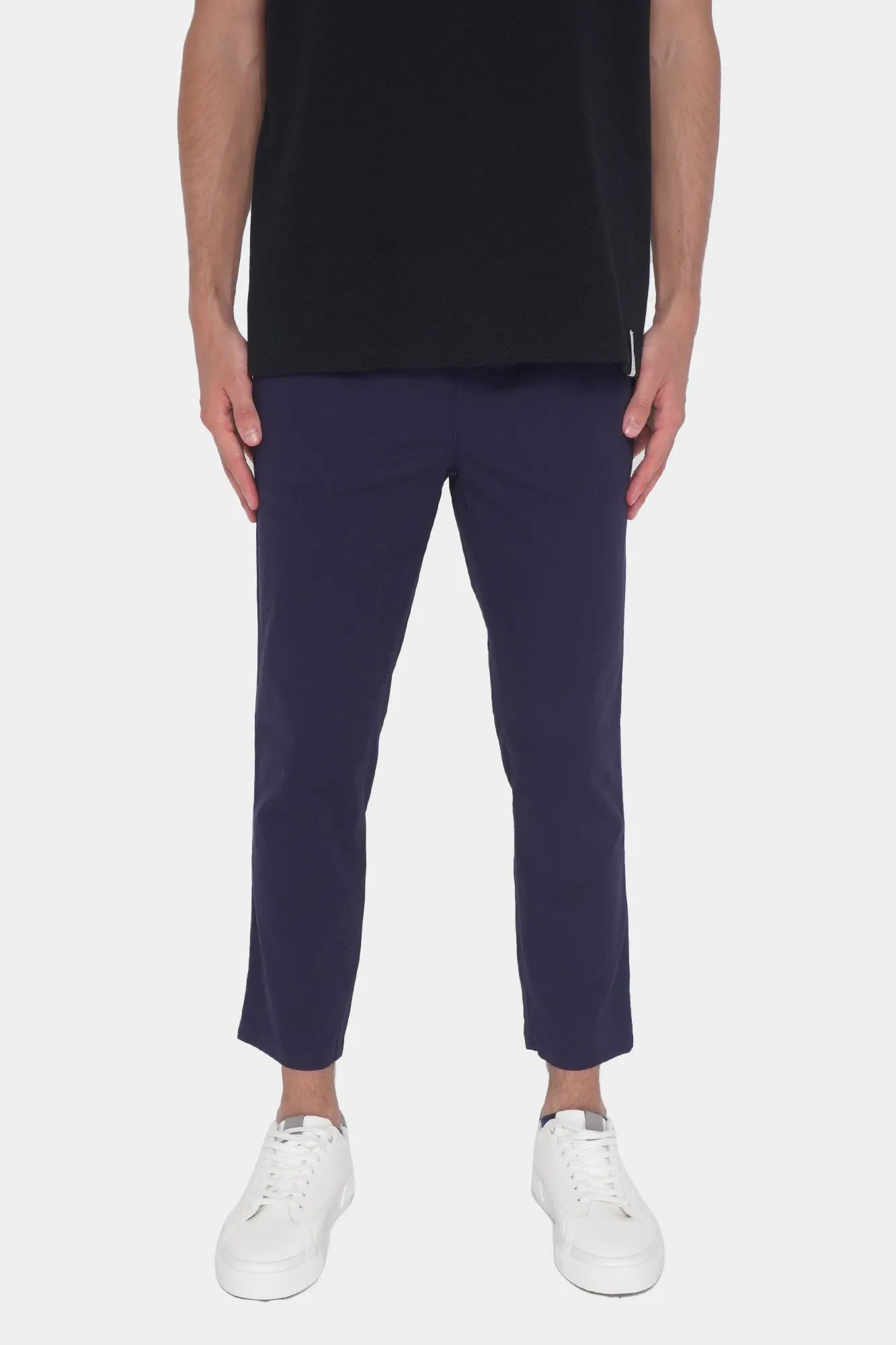 Basic Dapper Fit Ankle Length Pull-On Trousers