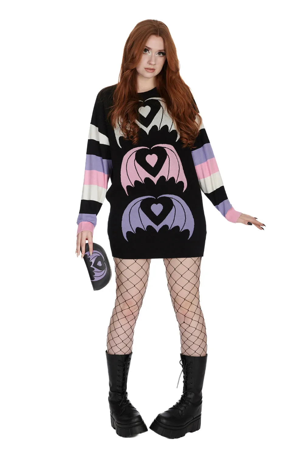 Bat Heart Oversized Sweater by Banned