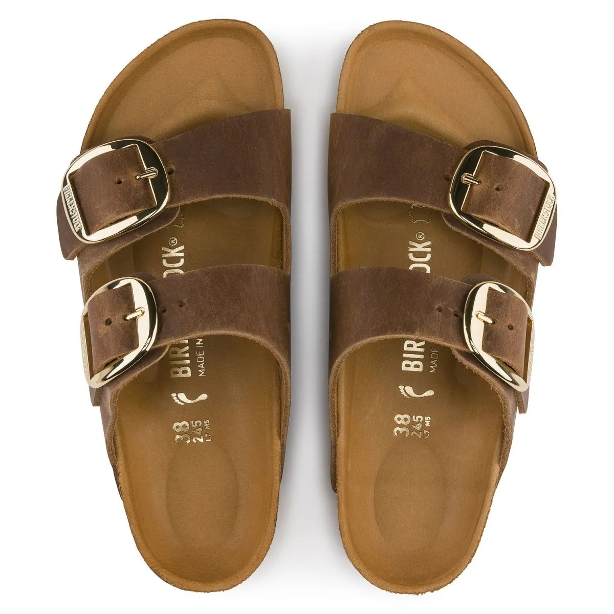 Birkenstock Women's Arizona Big Buckle Oiled Leather Cognac