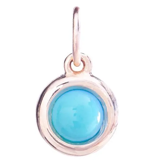 Birthstone Cabochon Charm With Turquoise