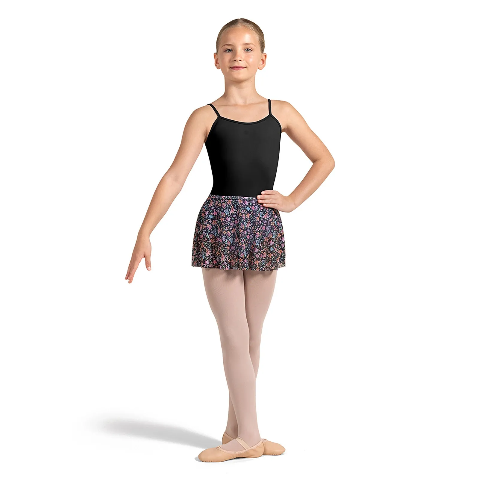 Bloch Child's Pull-On Mesh Floral Skirt