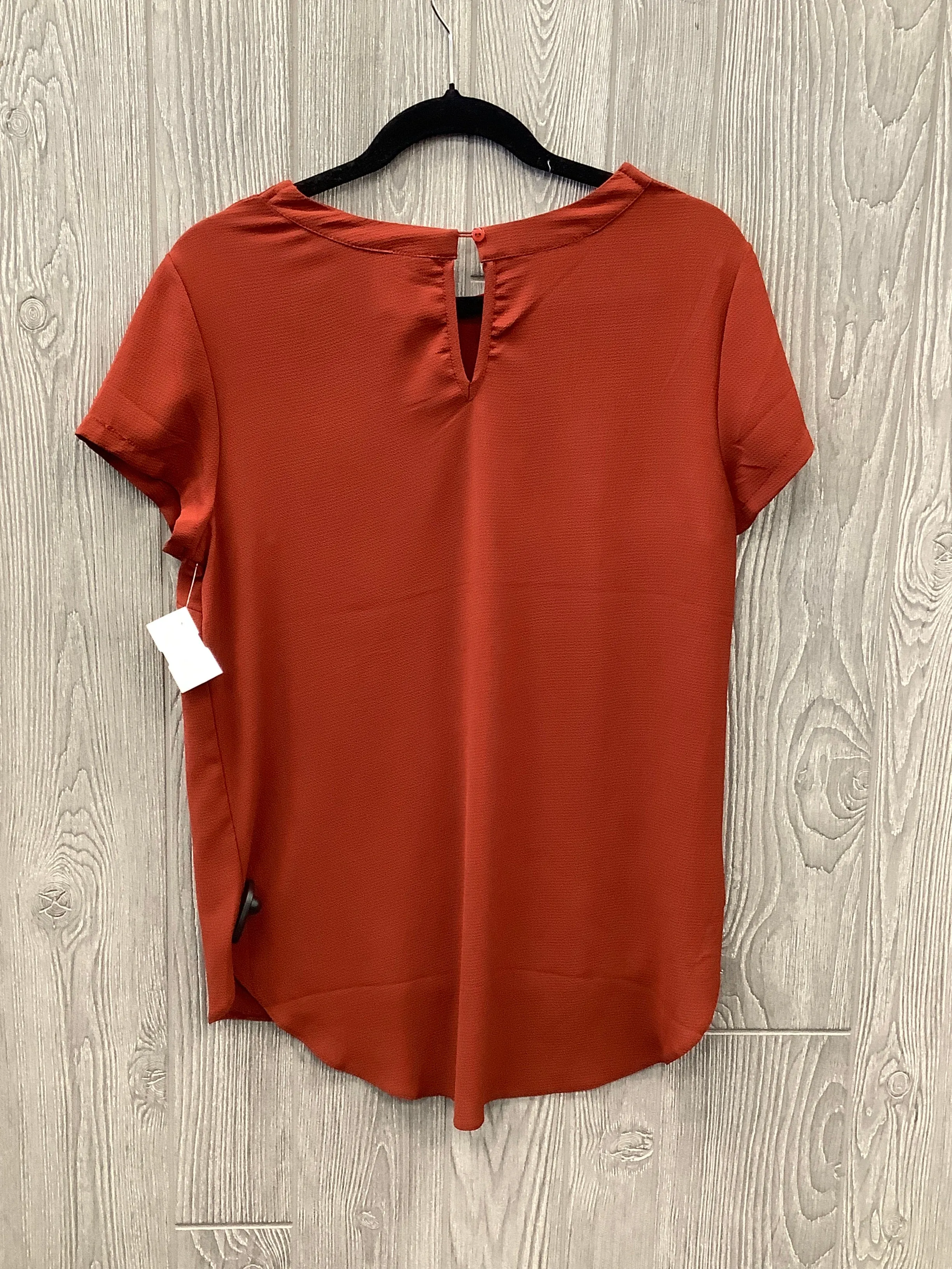 Blouse Short Sleeve By Japna In Orange, Size: M