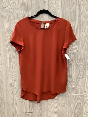 Blouse Short Sleeve By Japna In Orange, Size: M