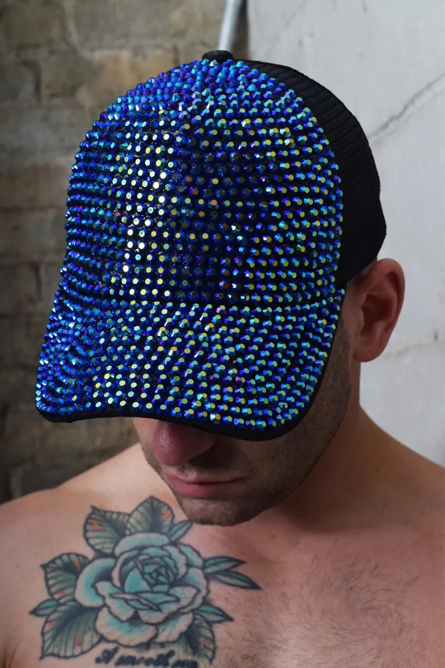 BREEDWELL HAT SPARK TRUCKER CAP SPARKLES FASHION BLUE