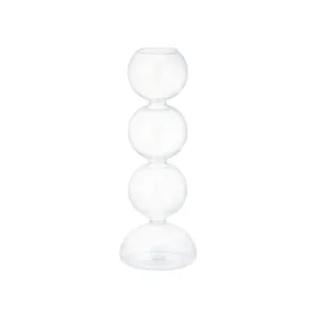 Bubble Glass Flower Vase Small Clear