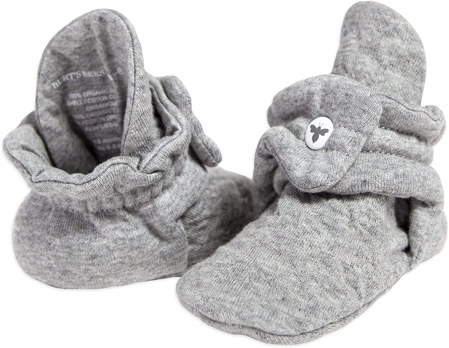 Burt'S Bees Baby Unisex Baby Booties, Organic Cotton Adjustable Infant Shoes