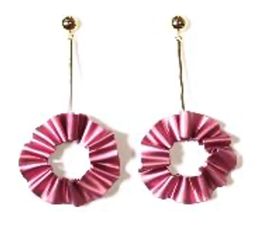 CABO | Mermaid's Tail Collection | Stick Circle Earrings | Pink