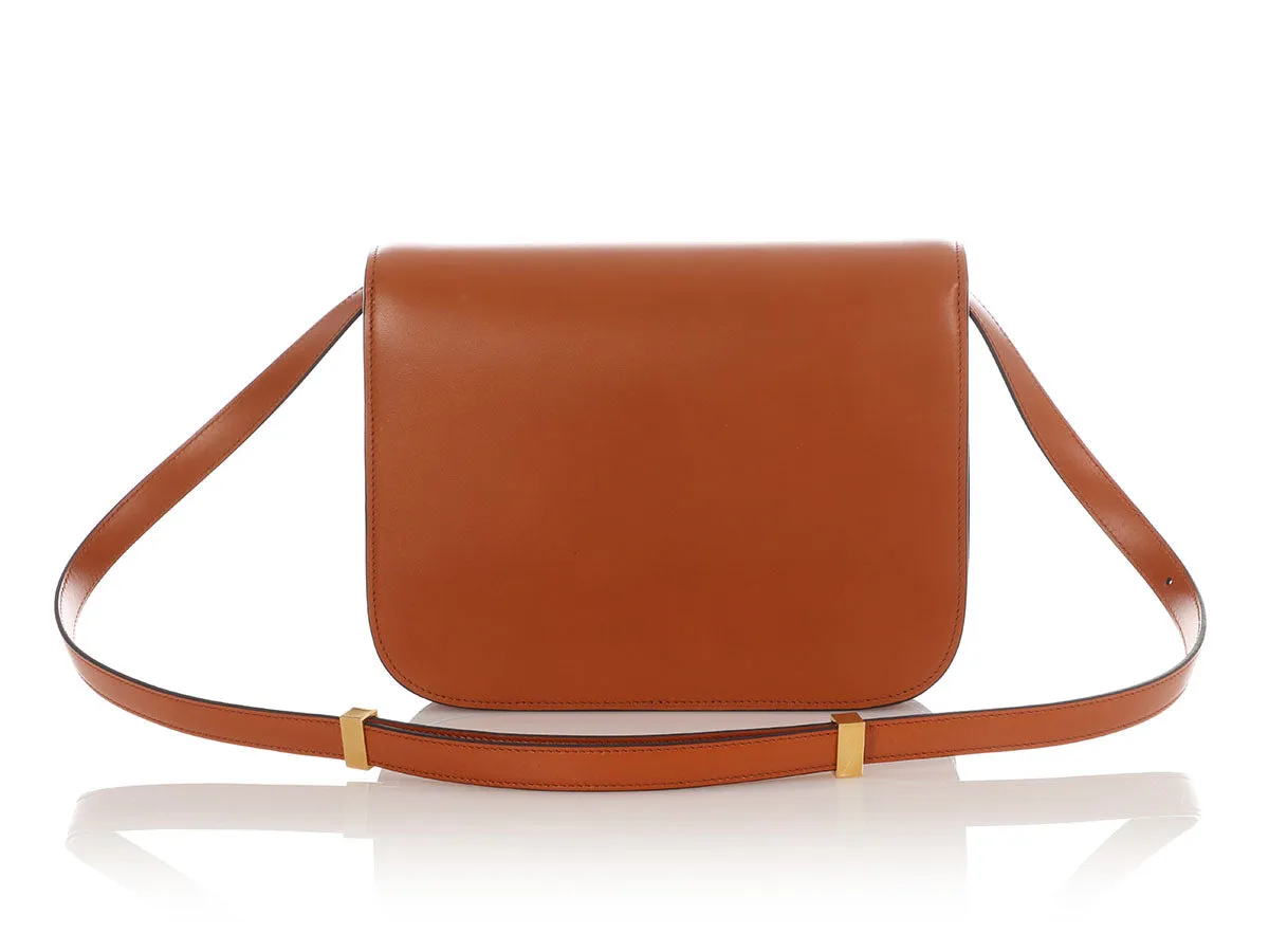 Céline Medium Orange Classic Box Bag