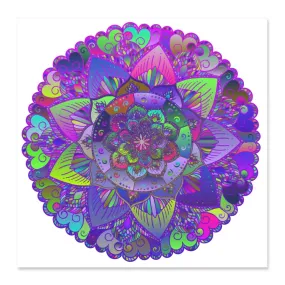 Colorful Mandala Art Poster - 60x60cm - Mandala Art Design