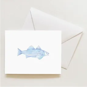 D Blue Fish Sleeved Note Card