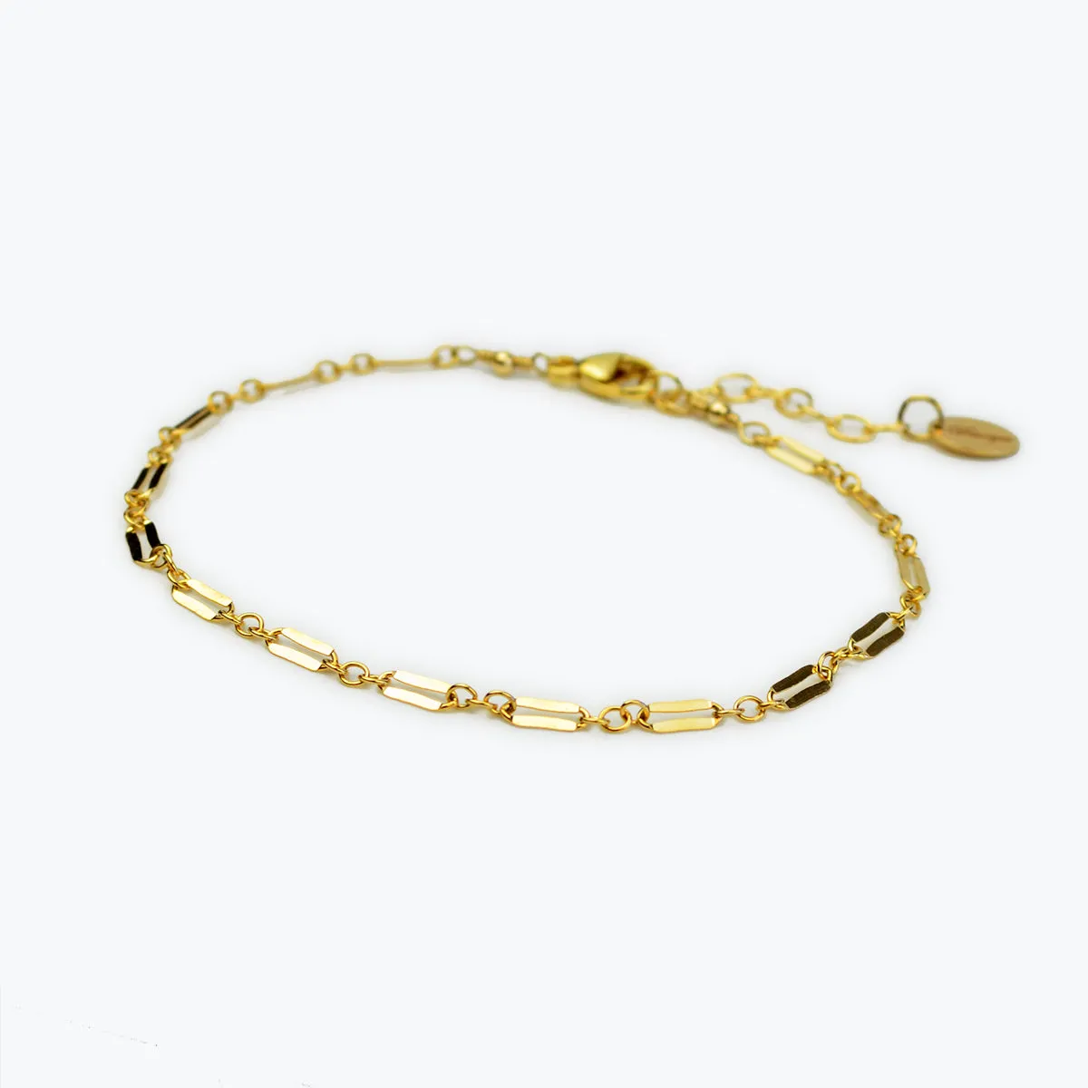 Delicate 14k Gold-Filled Box Chain Bracelet