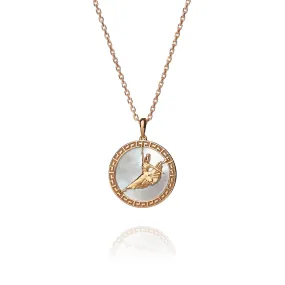 Divine Grace Pendant 18kt Rose Gold with White Mother of Pearl