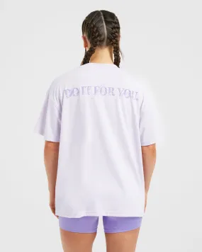 Do It For You Oversized T Shirt - Orchid Purple