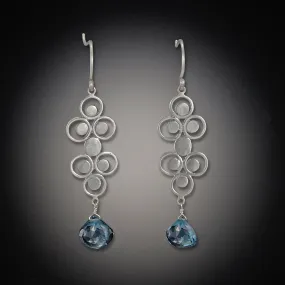 Double Filigree Earrings with Gem Drops