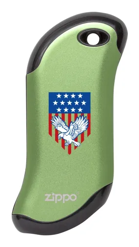 Eagle and American Flag: HeatBank<sup>®</sup> 9s Rechargeable Hand Warmer