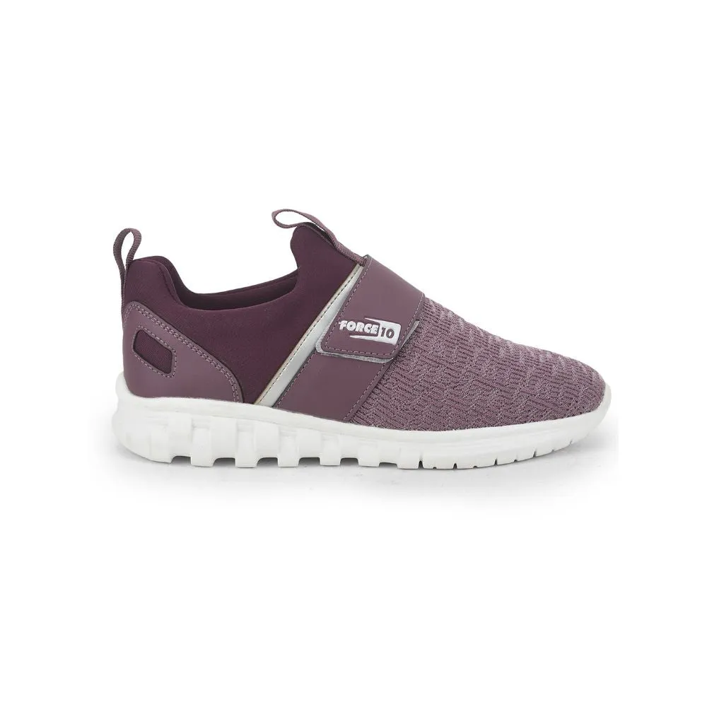 Force 10 Sports Non Lacing Shoes For Ladies (Cherry) SYNERGY-1 By Liberty