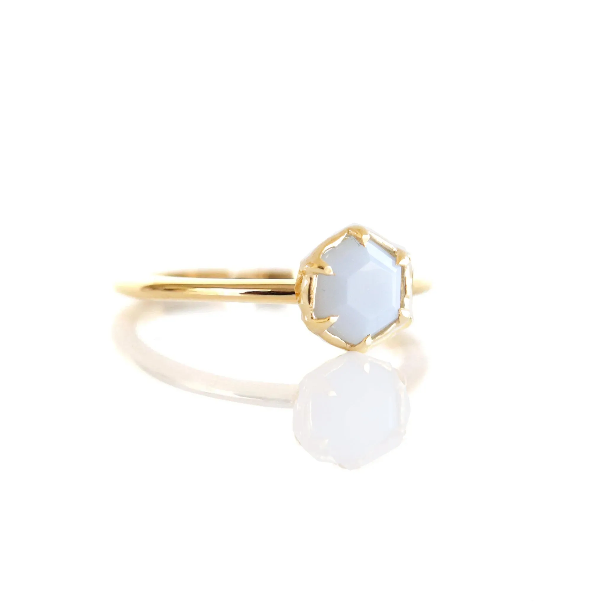 GRACE RING - ARCTIC BLUE OPAL & GOLD