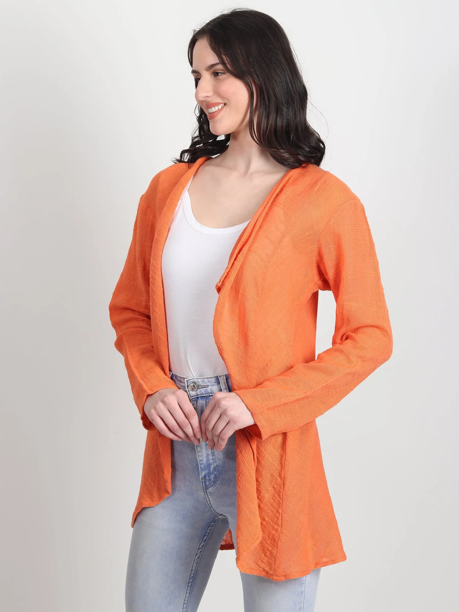 Haley plain textured shrug