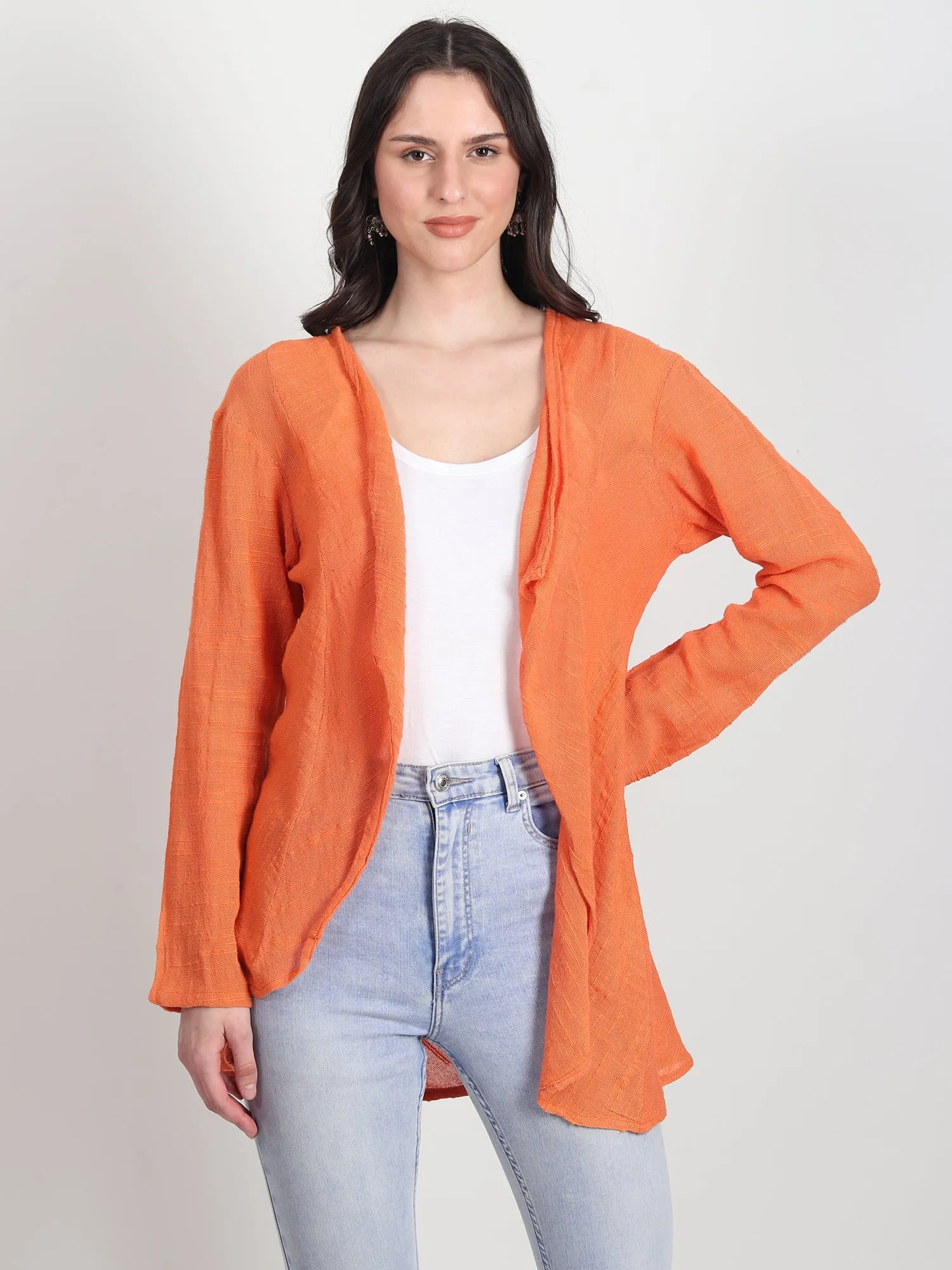 Haley plain textured shrug