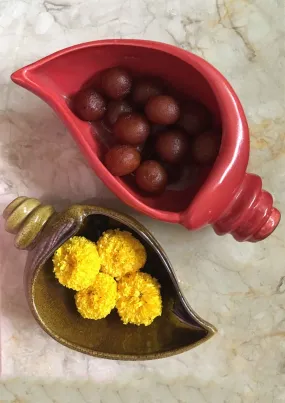 Handcrafted Red Shell Bowl