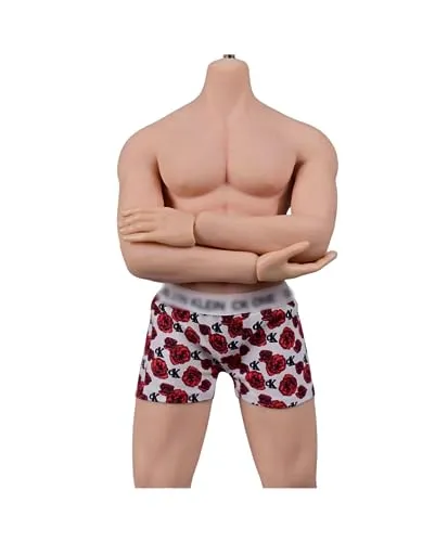 HiPlay 1/6 Scale Male Figure Doll Clothes: Rose Cartoon Fashion Pattern Men's Boxer Pants for 12-inch Collectible Action Figure SA015 (A)