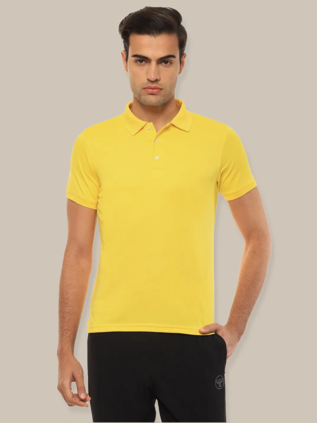 Hummel Men Yellow B2B Poly Polo