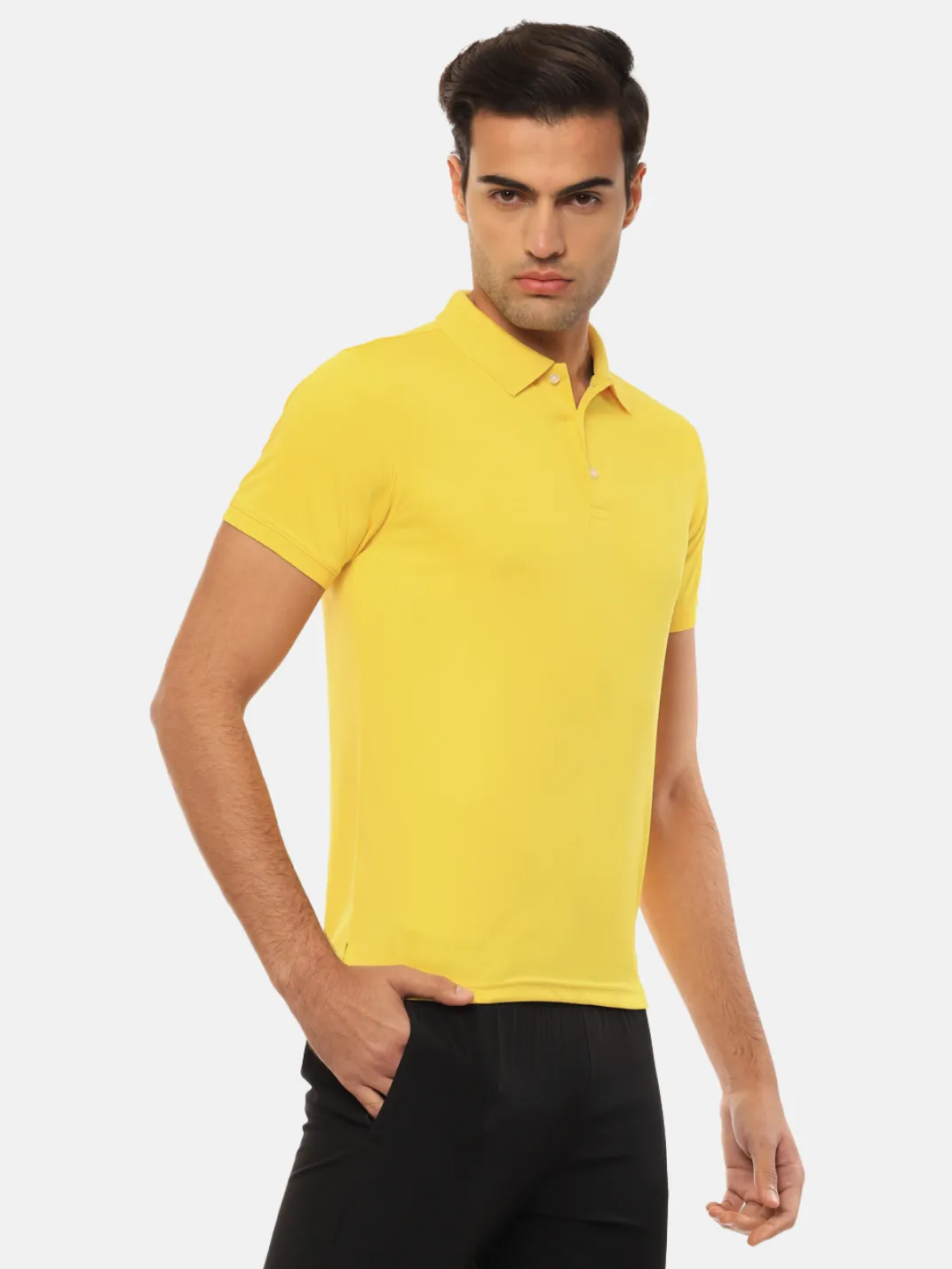 Hummel Men Yellow B2B Poly Polo